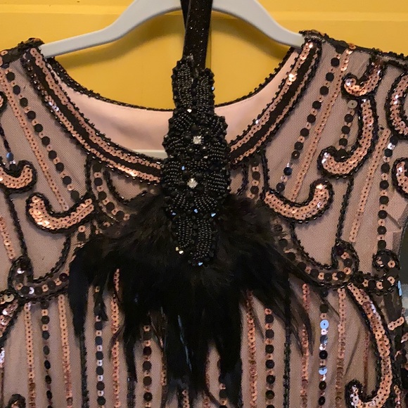 Sequin Embellished Fringe Gatsby Flapper Dress - Picture 2 of 2